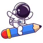 Illustration de la génèse par un astronaute volant sur un crayon