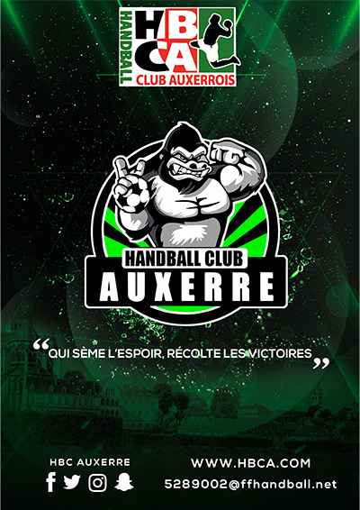 Flyer club sportif : Flyer pour le club Hand Ball HBC Auxerre